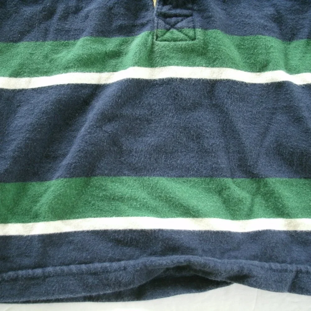 Wrangler Boys Shirt Polo Navy Green Stripe Long Sleeve 18 Months
